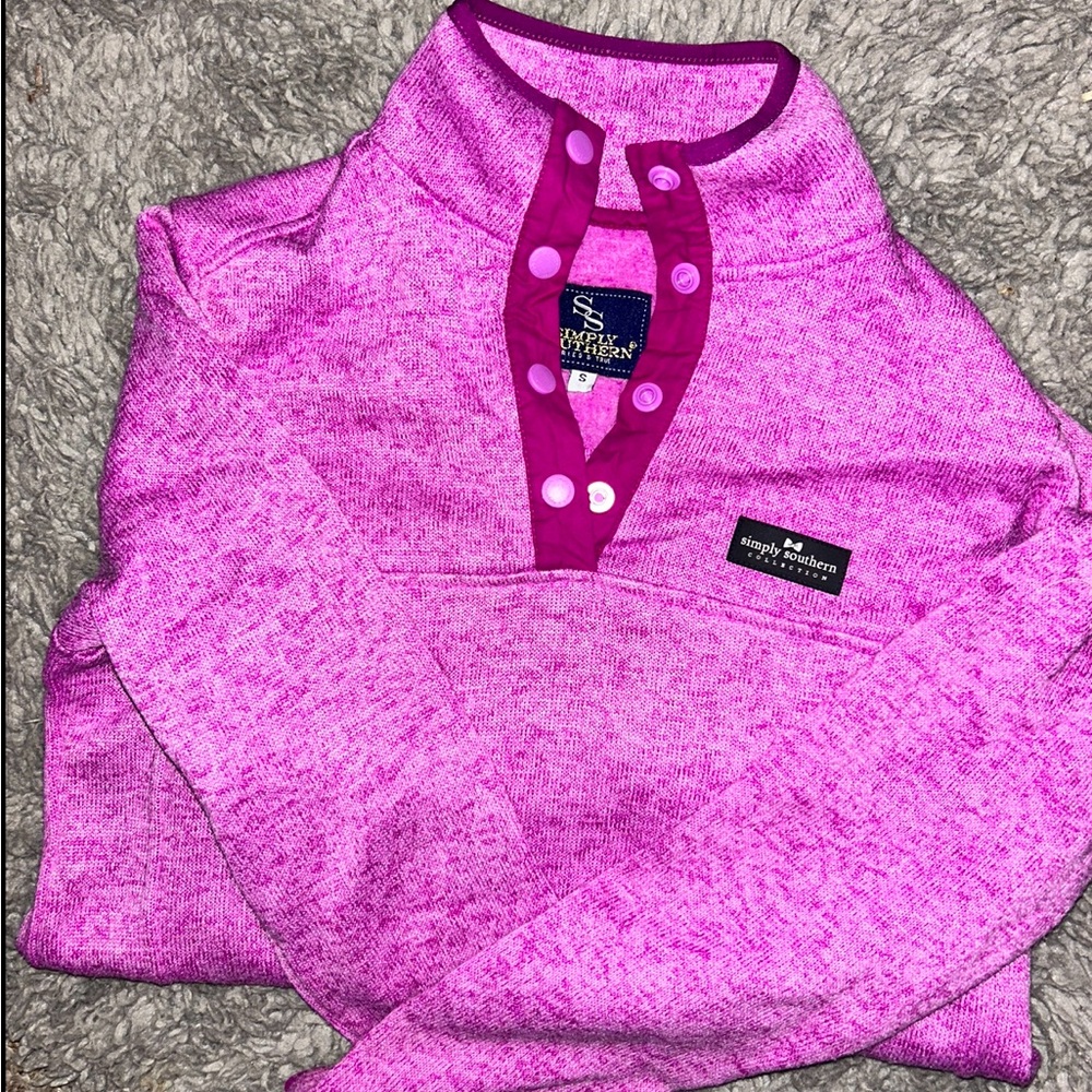 Simply Souther Quarter Zip Button Down